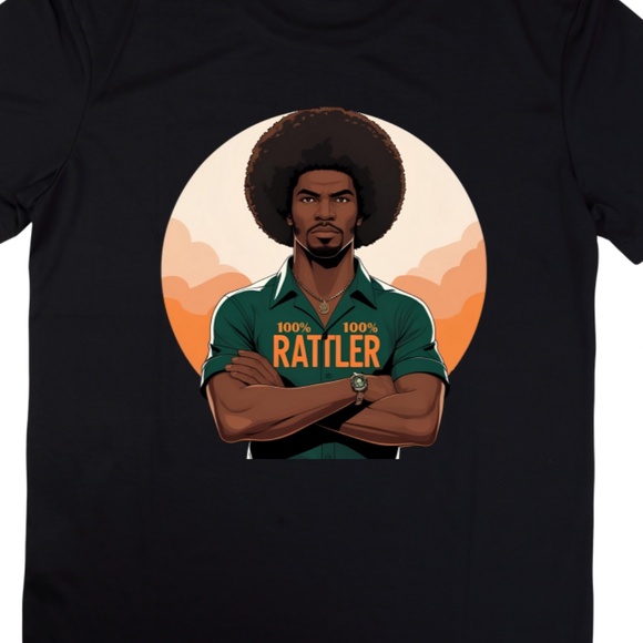 100% Rattler Black Male T-Shirt - Picture 2 of 2